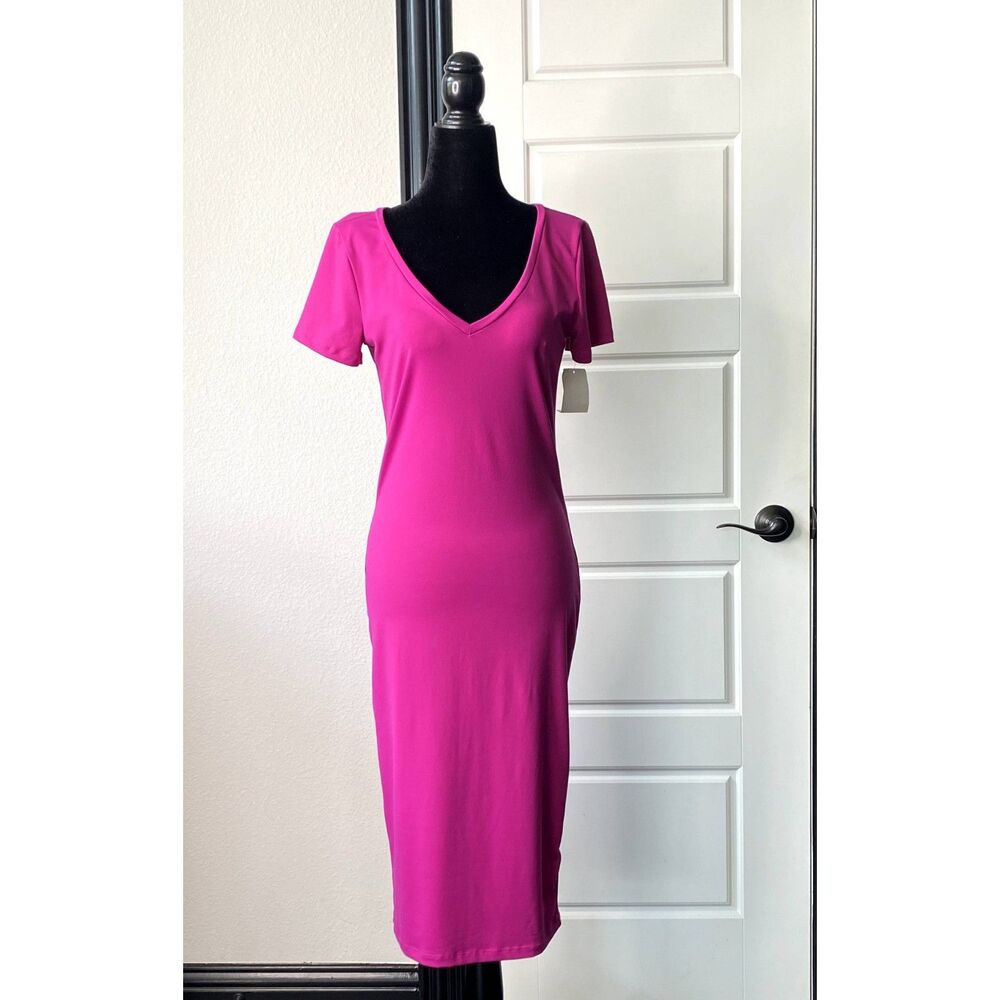 Vibrant Pink Long Leith Dress